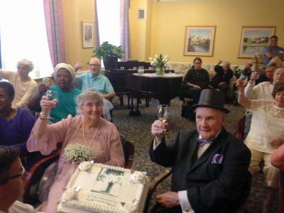 Fred and Anne Blesedell celebrate their 60th wedding anniversary at Standish Village on June 29. Their actual anniversary is July 30.  Photo courtesy Standish Village
